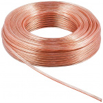 Goobay Speaker Cable transparent CU 25 m roll, cable diameter 2 x 0.5 mm²