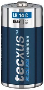 tecxus LR14/C (Baby) Battery, 2 pc. blister alkaline manganese battery, 1.5 V