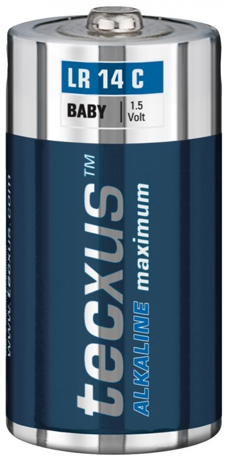 tecxus LR14/C (Baby) Battery, 2 pc. blister alkaline manganese battery, 1.5 V