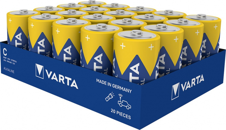 Varta LR14/C (Baby) (4014) Battery, 20 pcs. shrink-pack alkaline manganese battery, 1.5 V Varta LR14/C (Baby) (4014) Battery, 20 pcs. shrink-pack alkaline manganese battery, 1.5 V