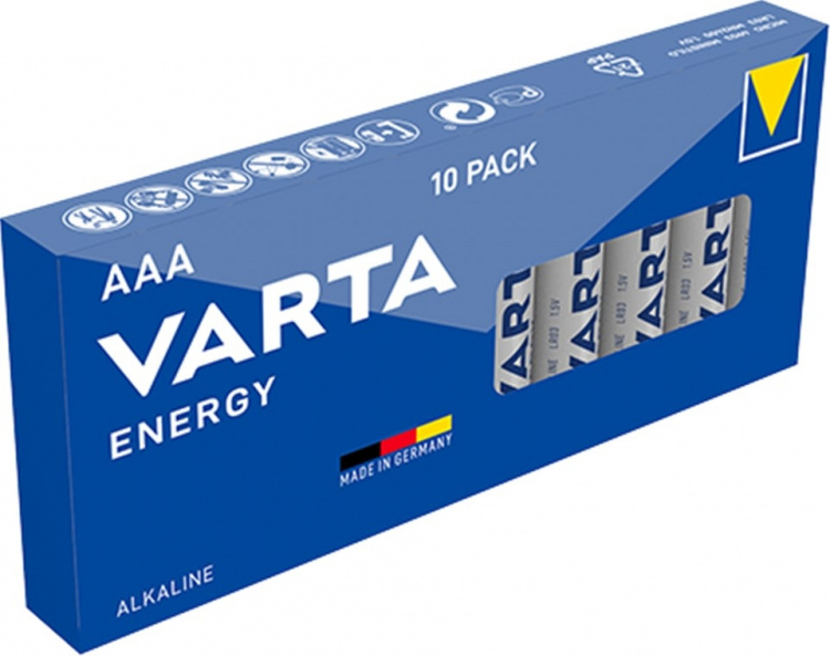 Varta LR03/AAA (Micro) (4103) Battery, 10 pcs. box alkaline manganese battery, 1.5 V