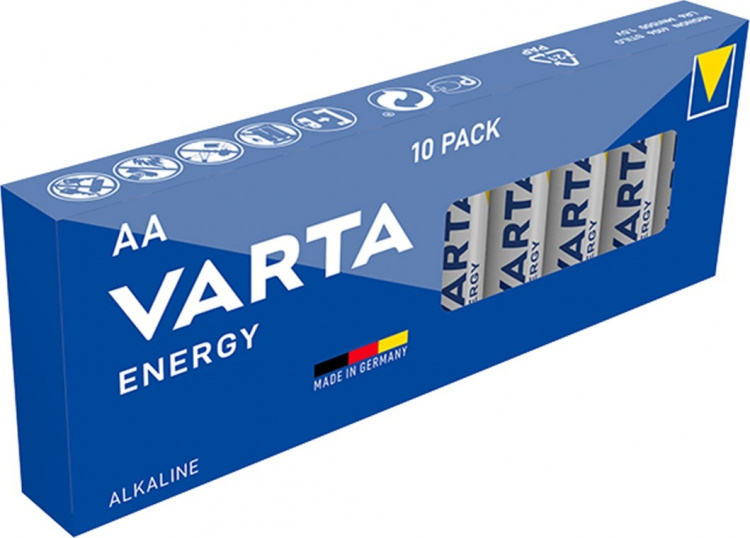 Varta LR6/AA (Mignon) (4106) Battery, 10 pcs. in box alkaline manganese battery, 1.5 V