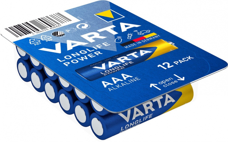 Varta LR03/AAA (Micro) (4903) Battery, 12 pcs. box alkaline manganese battery, 1.5 V