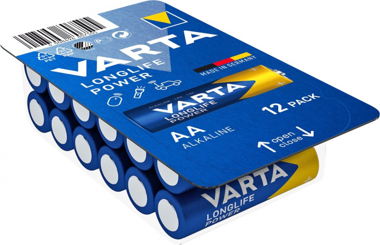 Varta LR6/AA (Mignon) (4906) Battery, 12 pcs. box alkaline manganese battery, 1.5 V Varta LR6/AA (Mignon) (4906) Battery, 12 pcs. box alkaline manganese battery, 1.5 V