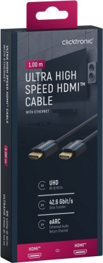 ClickTronic Ultra High Speed HDMI™ Cable Premium cable | 1x HDMI™ plug 1x HDMI™ plug | 1.0 m | UHD 8K @ 60 Hz