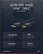 ClickTronic Ultra High Speed HDMI™ Cable Premium cable | 1x HDMI™ plug 1x HDMI™ plug | 1.0 m | UHD 8K @ 60 Hz