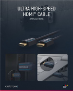 ClickTronic Ultra High Speed HDMI™ Cable Premium cable | 1x HDMI™ plug 1x HDMI™ plug | 1.5 m | UHD 8K @ 60 Hz ClickTronic Ultra High Speed HDMI™ Cable Premium cable | 1x HDMI™ plug 1x HDMI™ plug | 1.5 m | UHD 8K @ 60 Hz