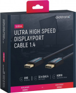 ClickTronic DisplayPort™ Cable Premium cable | 1x DisplayPort™ plug 1x DisplayPort™ plug | 5.0 m | UHD 8K @ 60 Hz ClickTronic DisplayPort™ Cable Premium cable | 1x DisplayPort™ plug 1x DisplayPort™ plug | 5.0 m | UHD 8K @ 60 Hz