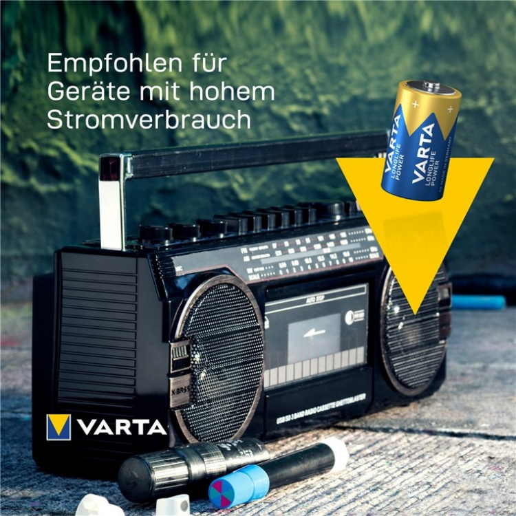 Varta LR20/D (Mono) (4920) Battery, 1 pc. bulk alkaline manganese battery, 1.5 V