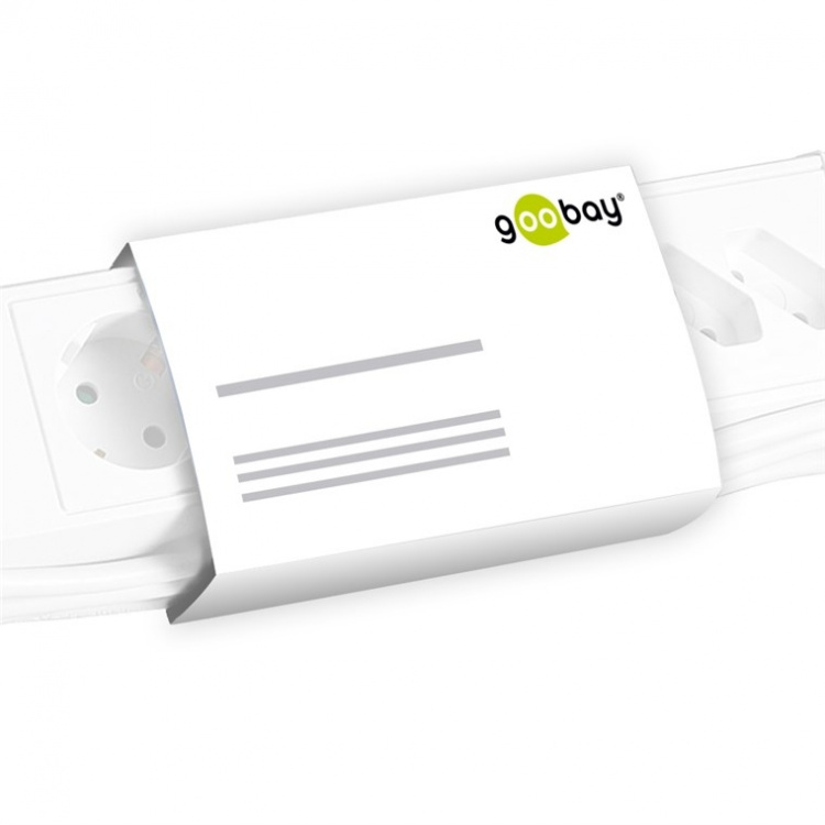 Goobay 5-Way Extension Lead, Splash-proof, 3 m 5x safety sockets with protective covers, suitable for outdoor use Goobay 5-Way Extension Lead, Splash-proof, 3 m 5x safety sockets with protective covers, suitable for outdoor use