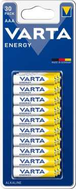 Varta LR03/AAA (Micro) (4103) Battery, 30 pcs. in blister alkaline manganese battery, 1.5 V Varta LR03/AAA (Micro) (4103) Battery, 30 pcs. in blister alkaline manganese battery, 1.5 V