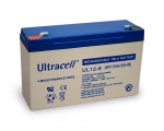 Ultracell Lead acid battery 6 V, 12 Ah (UL12-6) Faston (4.8mm) lead acid battery