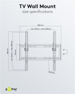 Goobay TV wall mount Basic TILT (M) for TVs from 32 to 55 inch (81-140 cm), tiltable up to 35 kg