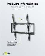 Goobay TV wall mount Basic TILT (M) for TVs from 32 to 55 inch (81-140 cm), tiltable up to 35 kg