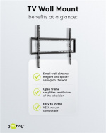 Goobay TV wall mount Basic FIXED (L) for TVs from 37 to 70 inch (94-178 cm) to 35 kg