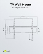 Goobay TV wall mount Basic TILT (L) for TVs from 37 to 70 inch (94-178 cm), tiltable up to 35 kg Goobay TV wall mount Basic TILT (L) for TVs from 37 to 70 inch (94-178 cm), tiltable up to 35 kg