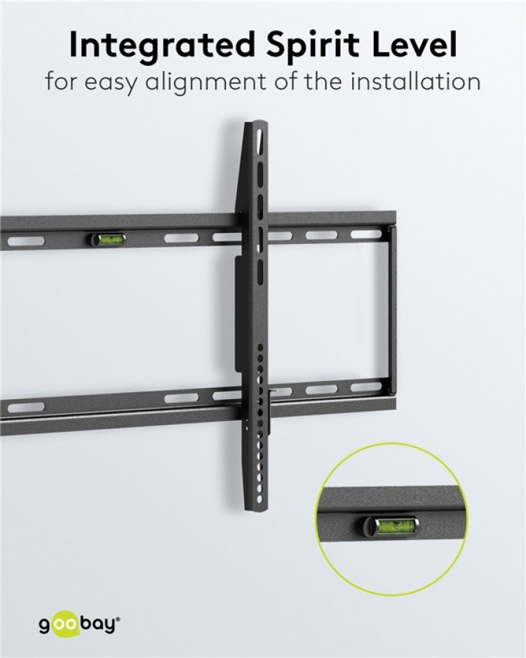 Goobay TV wall mount Basic FIXED (XL) for TVs from 43 to 100 inch (109-254 cm) to 75 kg