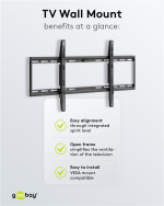 Goobay TV wall mount Basic FIXED (XL) for TVs from 43 to 100 inch (109-254 cm) to 75 kg