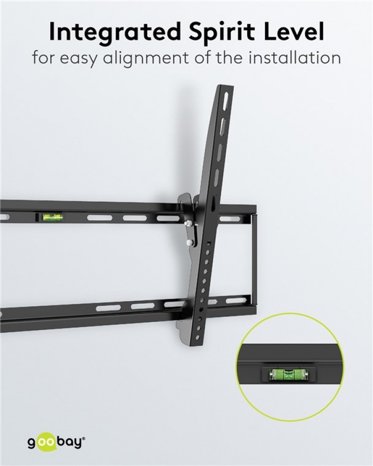 Goobay TV wall mount Basic TILT (XL) for TVs from 43 to 100 inch (109-254 cm), tiltable up to 75 kg