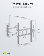 Goobay TV wall mount Basic FULLMOTION (M) for TVs from 32 to 55 inch (81-140 cm), fully mobile (swivel and tilt) up to 35 kg