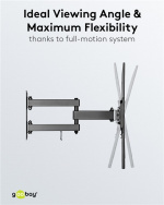 Goobay TV wall mount Basic FULLMOTION (M) for TVs from 32 to 55 inch (81-140 cm), fully mobile (swivel and tilt) up to 35 kg