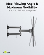 Goobay TV wall mount Basic FULLMOTION (L) for TVs from 37 to 70 inch (94-178 cm), fully mobile (swivel and tilt) up to 35 kg Goobay TV wall mount Basic FULLMOTION (L) for TVs from 37 to 70 inch (94-178 cm), fully mobile (swivel and tilt) up to 35 kg