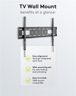 Goobay TV wall mount Pro FIXED (L) for TV sets from 37 to 70 inch (94-178 cm) up to 50 kg