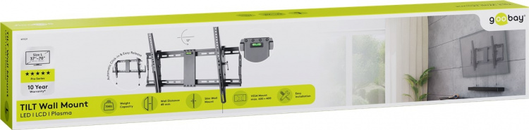Goobay TV wall mount Pro TILT (L) for TVs from 37 to 70 inch (94-178 cm), tiltable up to 70 kg