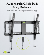 Goobay TV wall mount Pro TILT (L) for TVs from 37 to 70 inch (94-178 cm), tiltable up to 70 kg