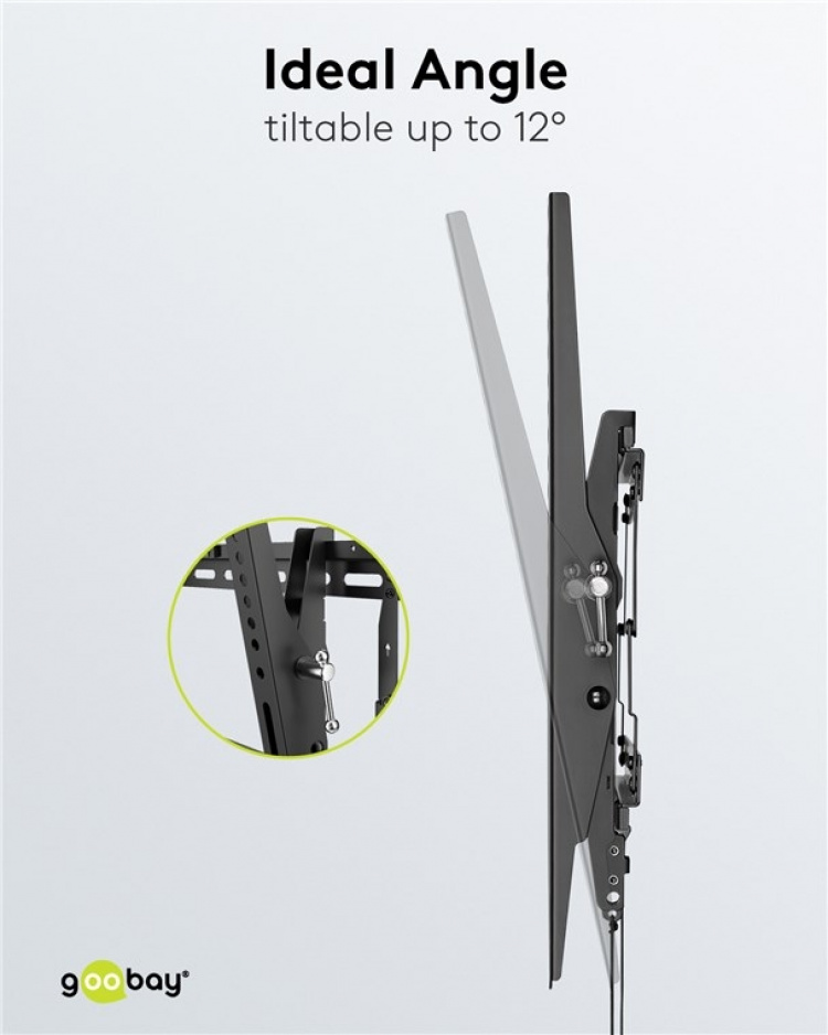 Goobay TV wall mount Pro TILT (XL) for TVs from 43 to 100 inch (109-254 cm), tiltable up to 70 kg Goobay TV wall mount Pro TILT (XL) for TVs from 43 to 100 inch (109-254 cm), tiltable up to 70 kg