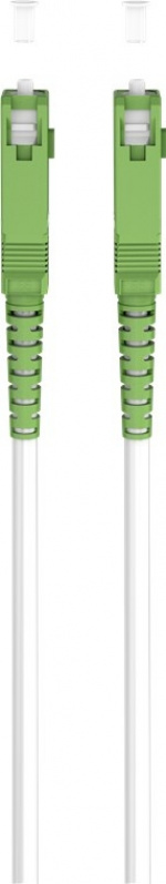Goobay Fibre-optic Cable (FTTH), Singlemode (OS2) White,(Simplex) optical fibre (FOC), SC-APC (8°) male > SC-APC (8°) male, halogen-free cable sheath (LSZH)