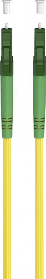 Goobay Fibre-optic Cable (FTTH), Singlemode (OS2) Yellow,(Simplex) optical fibre (FOC), LC-APC (8°) male > LC-APC (8°) male, halogen-free cable sheath (LSZH)