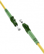 Goobay Fibre-optic Cable (FTTH), Singlemode (OS2) Yellow,(Simplex) optical fibre (FOC), LC-APC (8°) male > LC-APC (8°) male, halogen-free cable sheath (LSZH)