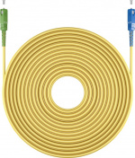Goobay Fibre-optic Cable (FTTH), Singlemode (OS2) Yellow,(Simplex) optical fibre (FOC), SC-APC (8°) male > SC-UPC male, halogen-free cable sheath (LSZH)