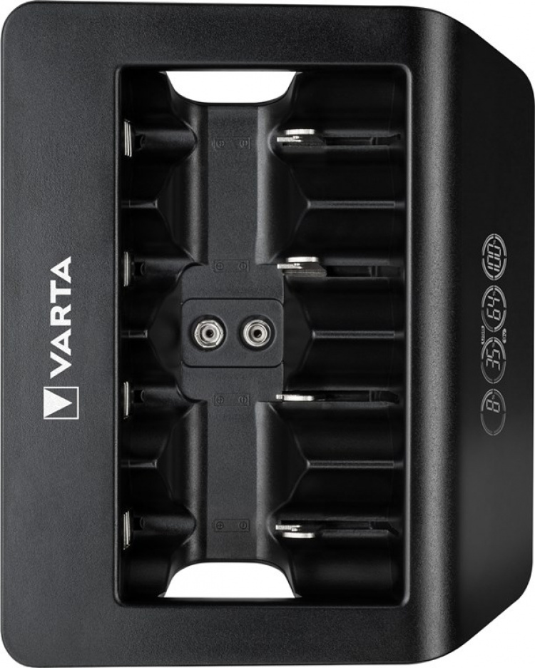 Varta LCD Universal Charger+ (Type 57688) Charges 1x 9 V battery or up to 4x AA batteries, AAA batteries, C or D batteries (NiMH) simultaneously Varta LCD Universal Charger+ (Type 57688) Charges 1x 9 V battery or up to 4x AA batteries, AAA batteries, C or D batteries (NiMH) simultaneously