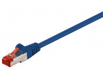 Goobay CAT 6 Patch Cable S/FTP (PiMF), blue copper conductor (CU), halogen-free cable sheath (LSZH)
