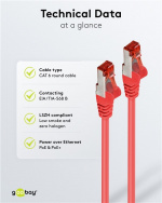 Goobay CAT 6 Patch Cable S/FTP (PiMF), red copper conductor (CU), halogen-free cable sheath (LSZH) Goobay CAT 6 Patch Cable S/FTP (PiMF), red copper conductor (CU), halogen-free cable sheath (LSZH)
