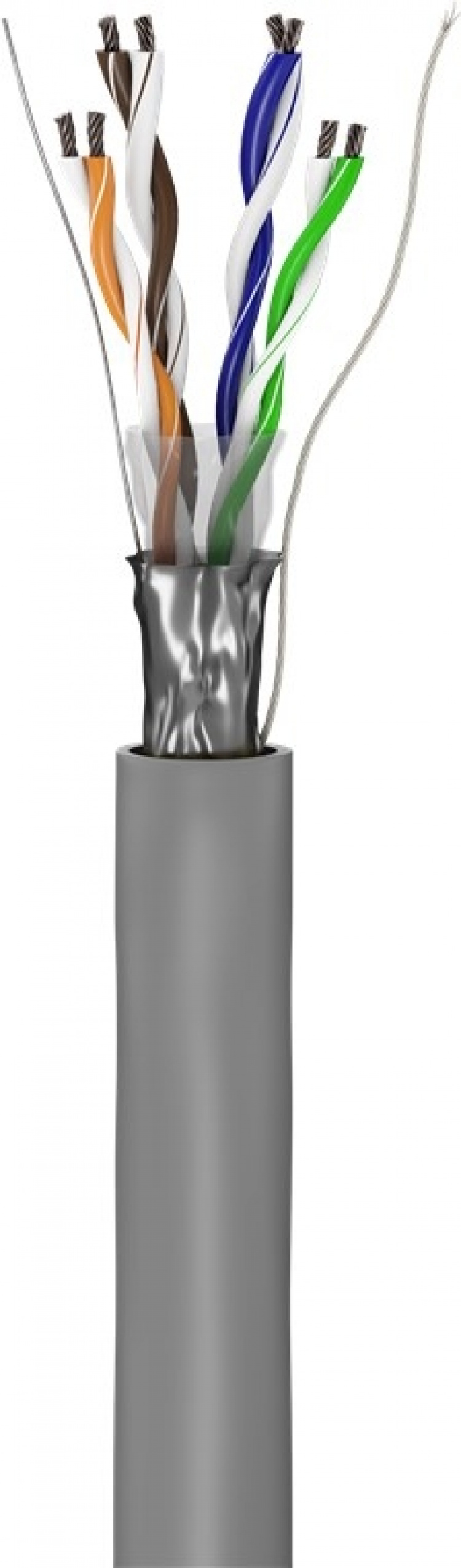 Goobay CAT 5e Network Cable, F/UTP, 100 m, grey Copper-clad aluminium wire (CCA), AWG 26/7 (stranded), PVC cable sheath Goobay CAT 5e Network Cable, F/UTP, 100 m, grey Copper-clad aluminium wire (CCA), AWG 26/7 (stranded), PVC cable sheath