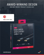 ClickTronic DisplayPort™ Cable Premium cable | 1x DisplayPort™ plug 1x DisplayPort™ plug | 3.0 m | UHD 4K @ 60 Hz ClickTronic DisplayPort™ Cable Premium cable | 1x DisplayPort™ plug 1x DisplayPort™ plug | 3.0 m | UHD 4K @ 60 Hz