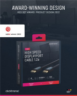 ClickTronic DisplayPort™ Cable Premium cable | 1x DisplayPort™ plug 1x DisplayPort™ plug | 7.5 m | UHD 4K @ 60 Hz