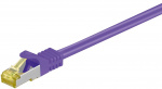 Goobay RJ45 Patch Cord CAT 6A S/FTP (PiMF), 500 MHz, with CAT 7 Raw Cable, violet LSZH halogen-free cable sheat, RJ45 plug (CAT6A), CU
