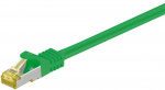 Goobay RJ45 Patch Cord CAT 6A S/FTP (PiMF), 500 MHz, with CAT 7 Raw Cable, green LSZH halogen-free cable sheat, RJ45 plug (CAT6A), CU