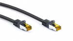 Goobay RJ45 Patch Cord CAT 6A S/FTP (PiMF), 500 MHz, with CAT 7 Raw Cable, black LSZH halogen-free cable sheat, RJ45 plug (CAT6A), CU