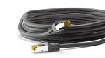 Goobay RJ45 Patch Cord CAT 6A S/FTP (PiMF), 500 MHz, with CAT 7 Raw Cable, black LSZH halogen-free cable sheat, RJ45 plug (CAT6A), CU