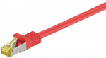 Goobay RJ45 Patch Cord CAT 6A S/FTP (PiMF), 500 MHz, with CAT 7 Raw Cable, red LSZH halogen-free cable sheat, RJ45 plug (CAT6A), CU