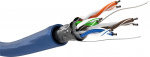 Goobay CAT 5e Network Cable, F/UTP, 100 m, blue Copper-clad aluminium wire (CCA), AWG 26/7 (stranded), PVC cable sheath