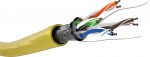 Goobay CAT 5e Network Cable, F/UTP, 100 m, yellow Copper-clad aluminium wire (CCA), AWG 26/7 (stranded), PVC cable sheath