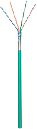 Goobay CAT 5e Network Cable, F/UTP, 100 m, green Copper-clad aluminium wire (CCA), AWG 26/7 (stranded), PVC cable sheath Goobay CAT 5e Network Cable, F/UTP, 100 m, green Copper-clad aluminium wire (CCA), AWG 26/7 (stranded), PVC cable sheath