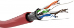 Goobay CAT 5e Network Cable, F/UTP, 100 m, red Copper-clad aluminium wire (CCA), AWG 26/7 (stranded), PVC cable sheath