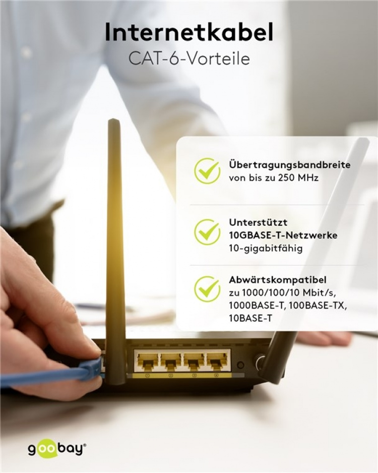 Goobay CAT 6 Patch Cable S/FTP (PiMF), magenta copper conductor (CU), halogen-free cable sheath (LSZH)